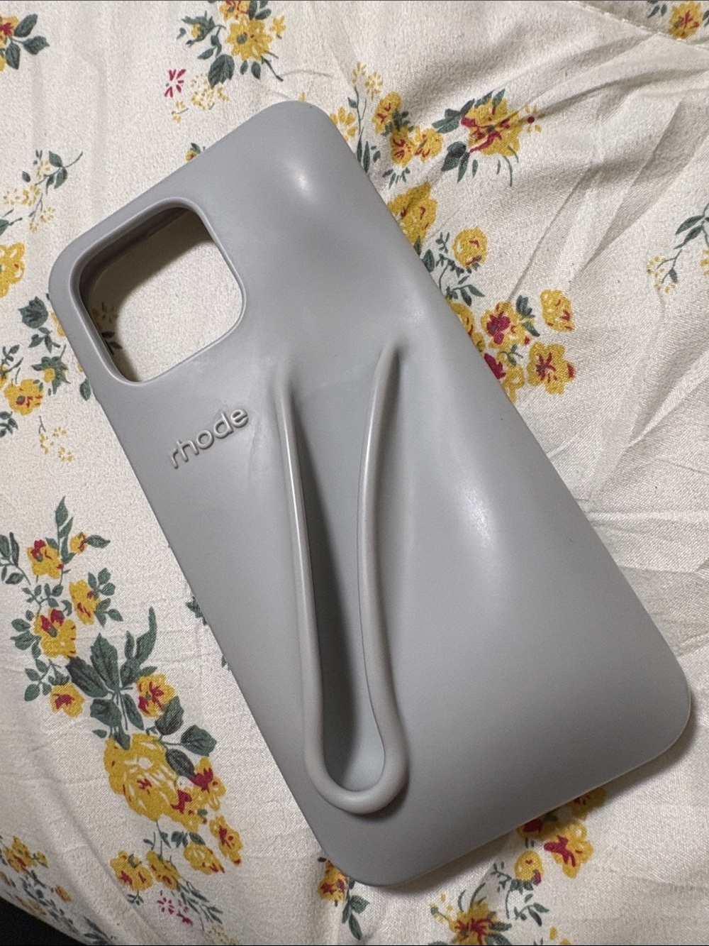 RHODE Light Gray Silicone Phone Case with Built-In Grip